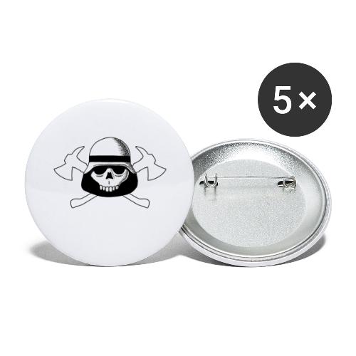Fire Skull 2 - Buttons groß 56 mm (5er Pack)