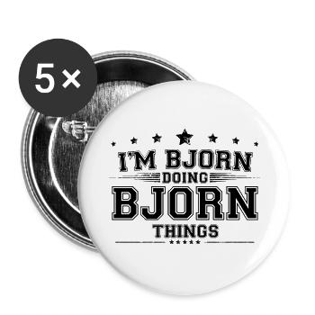 i’m Bjorn doing Bjorn things - Buttons large 2.2''/56 mm (5-pack) - white - Front