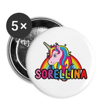 LITTLE SISTER ITALIAN par The Manzanita ́s - Lot de 5 grands badges (56 mm) - blanc - Devant