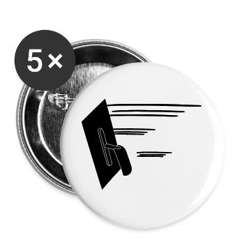 Logo Stucadoortroffel pour porte en stuc en action - Lot de 5 grands badges (56 mm) - blanc - Devant