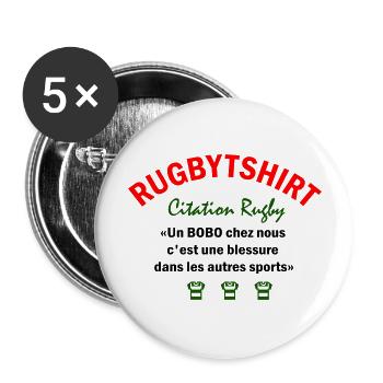 Un BOBO chez nous - Lot de 5 grands badges (56 mm) - blanc - Devant