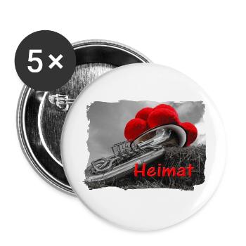 Die Tuba und ihre Heimat ART - Buttons groß 56 mm (5er Pack) - Weiß - Vorne