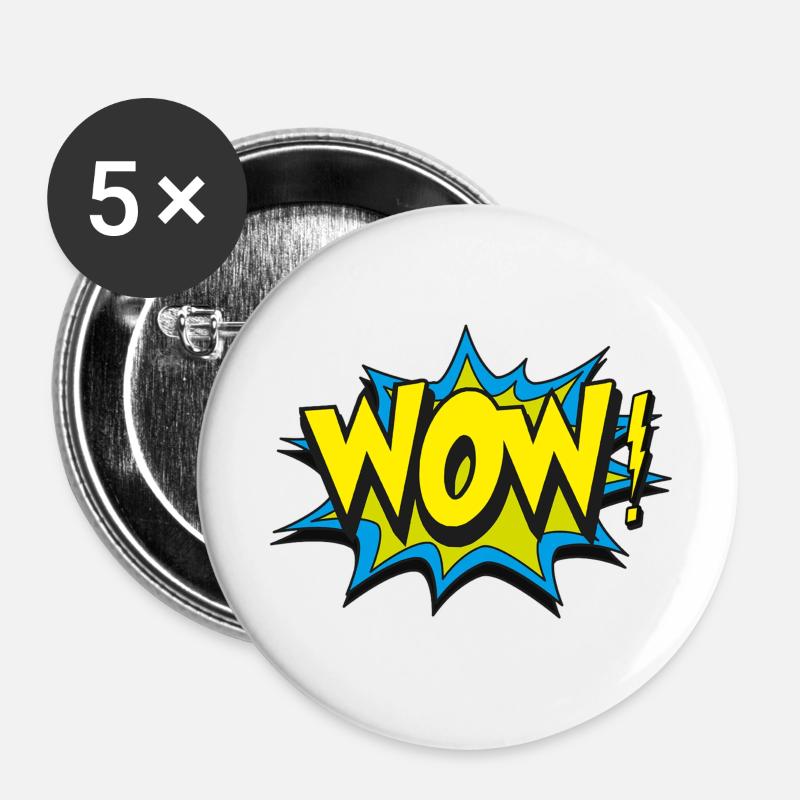 wow - Buttons large 2.2''/56 mm (5-pack) - white