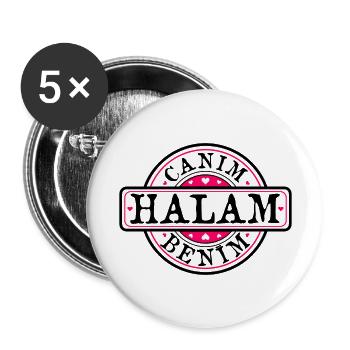 Canim Halam Benim - Buttons groß 56 mm (5er Pack) - Weiß - Vorne