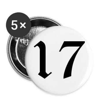 17 - Lot de 5 grands badges (56 mm) - blanc - Devant