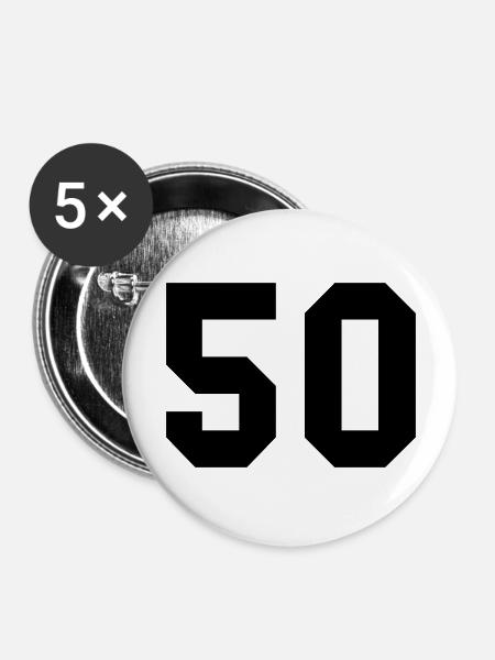 50 - Buttons groß 56 mm (5er Pack) - Weiß