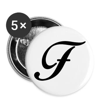 F - Buttons groß 56 mm (5er Pack) - Weiß - Vorne