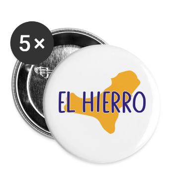 El Hierro - Buttons groß 56 mm (5er Pack) - Weiß - Vorne