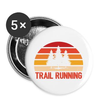 Trail Running - Buttons large 2.2''/56 mm (5-pack) - white - Front