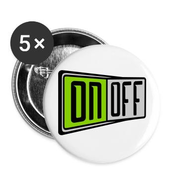 On Off Switch - Buttons large 2.2''/56 mm (5-pack) - white - Front