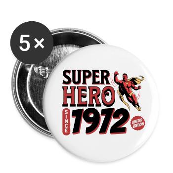 Super Heroes Since 1972 - 50th Anniversary - Buttons large 2.2''/56 mm (5-pack) - white - Front