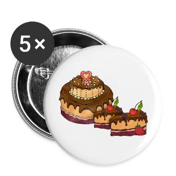 Cake - Buttons large 2.2''/56 mm (5-pack) - white - Front