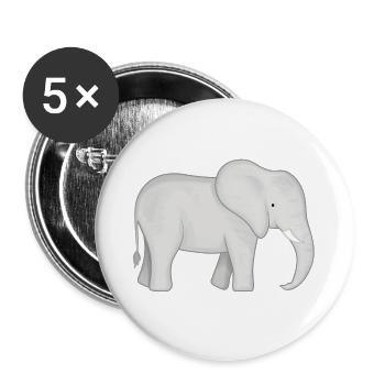 Elephant Baby - Buttons large 2.2''/56 mm (5-pack) - white - Front