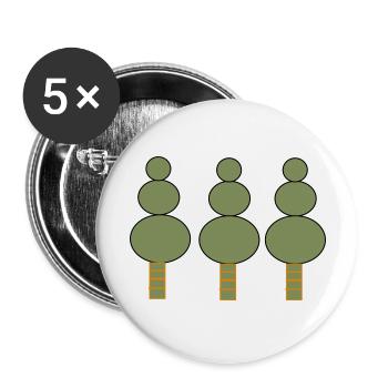 Save Our Trees - Buttons groß 56 mm (5er Pack) - Weiß - Vorne