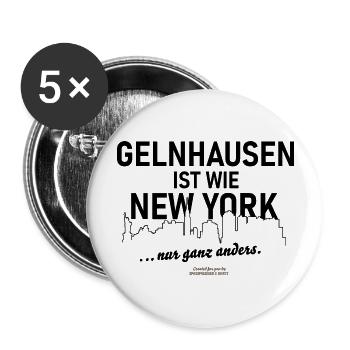Gelnhausen - Buttons groß 56 mm (5er Pack) - Weiß - Vorne