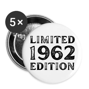 1962 LIMITED EDITION ANNIVERSAIRE 50 ANS METAL - Lot de 5 grands badges (56 mm) - blanc - Devant