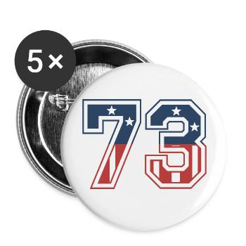 Anzahl 73 USA - Buttons groß 56 mm (5er Pack) - Weiß - Vorne