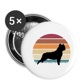 American Bully Vintage Premium - Buttons large 2.2''/56 mm (5-pack) - white - Front
