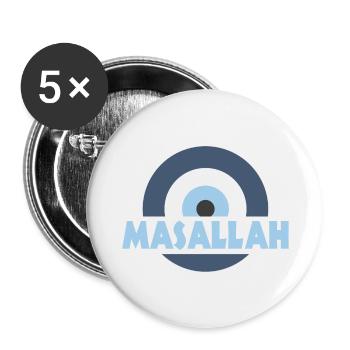 Nazar - Lot de 5 grands badges (56 mm) - blanc - Devant