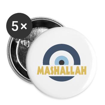 Nazar - Buttons groß 56 mm (5er Pack) - Weiß - Vorne