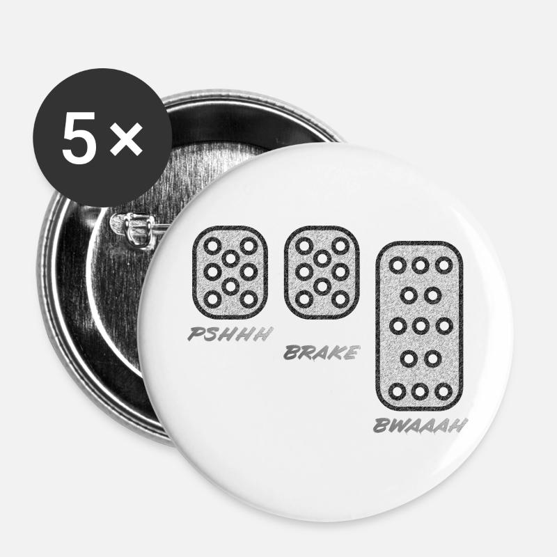 PSHHH - Boost pressure - Buttons large 2.2''/56 mm (5-pack) - white