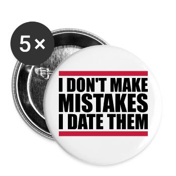 Date Erreurs Citation Logo - Lot de 5 grands badges (56 mm) - blanc - Devant