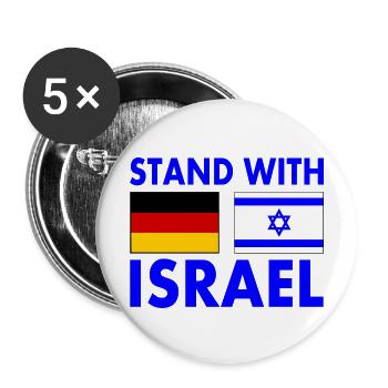 Israel - Lot de 5 grands badges (56 mm) - blanc - Devant