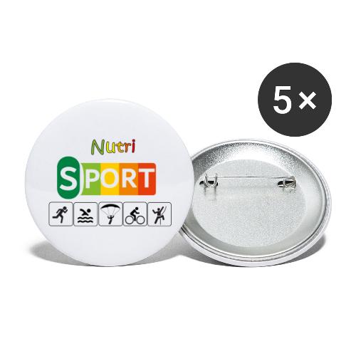Nutri sport - Lot de 5 grands badges (56 mm)
