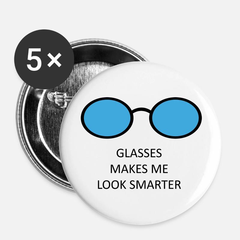 glasses - Buttons large 2.2''/56 mm (5-pack) - white