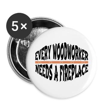 drôle de charpentier citations charpentier travaux tshirts - Lot de 5 grands badges (56 mm) - blanc - Devant