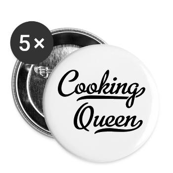 cuire - Lot de 5 grands badges (56 mm) - blanc - Devant