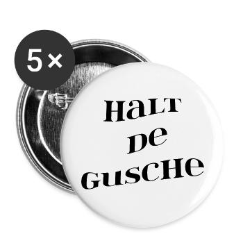 Gusche - Buttons groß 56 mm (5er Pack) - Weiß - Vorne