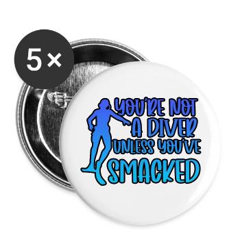 Vous n’êtes pas un plongeur à moins d’avoir frappé 3 - Lot de 5 grands badges (56 mm) - blanc - Devant