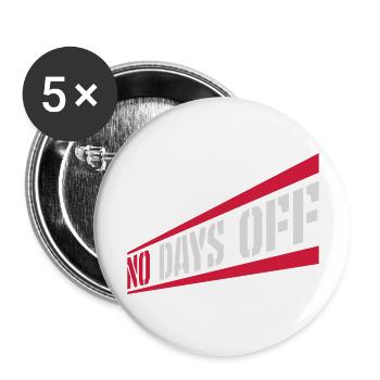 pas de jours de congé devis - Lot de 5 grands badges (56 mm) - blanc - Devant