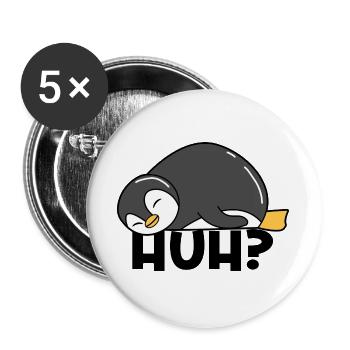 Süß Kalt Vogel Pinguin Spruch Tier Zoo - Buttons groß 56 mm (5er Pack) - Weiß - Vorne