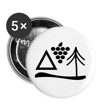 Timeout - Buttons large 2.2''/56 mm (5-pack) - white - Front
