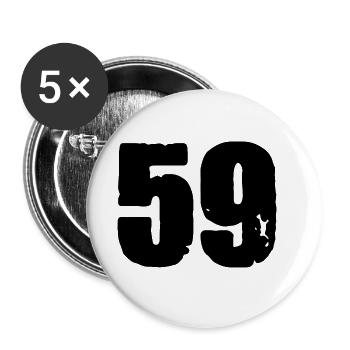 59 Number jersey - Buttons large 2.2''/56 mm (5-pack) - white - Front