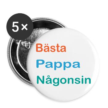 Bester Vater aller Zeiten Liebe Vatertag - Vatertag - Buttons groß 56 mm (5er Pack) - Weiß - Vorne