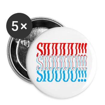 Gestört SIUUU!!! - Buttons groß 56 mm (5er Pack) - Weiß - Vorne