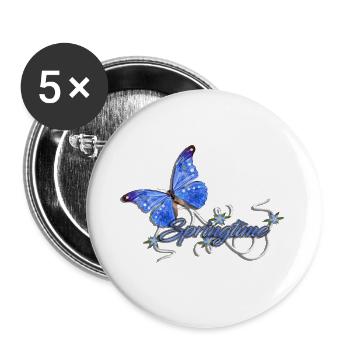 Sunny Springtime - Buttons groß 56 mm (5er Pack) - Weiß - Vorne