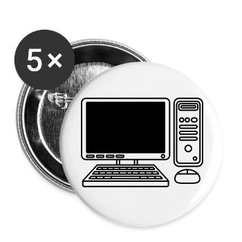Screen Keyboard Mouse Computer - Buttons large 2.2''/56 mm (5-pack) - white - Front
