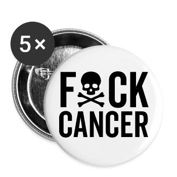 Cancer - Buttons large 2.2''/56 mm (5-pack) - white - Front
