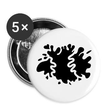 Splashes of color - Buttons large 2.2''/56 mm (5-pack) - white - Front