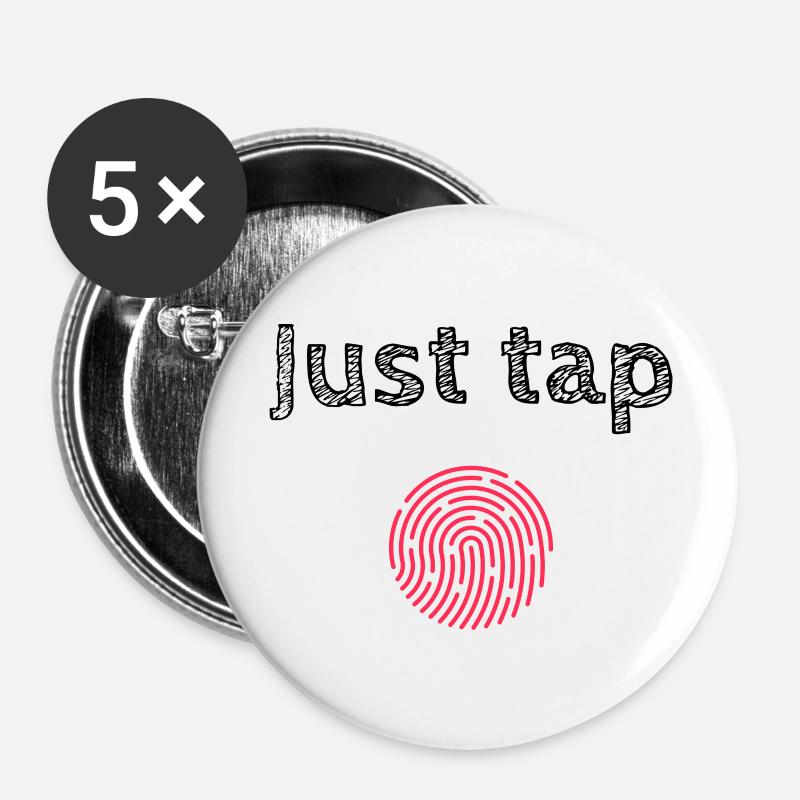 just tap - Buttons large 2.2''/56 mm (5-pack) - white
