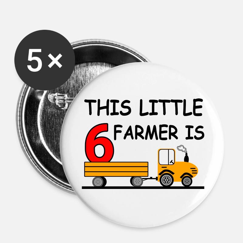 Tractor - Buttons large 2.2''/56 mm (5-pack) - white