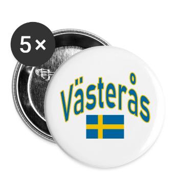 Västerås schweden flagge - Buttons groß 56 mm (5er Pack) - Weiß - Vorne