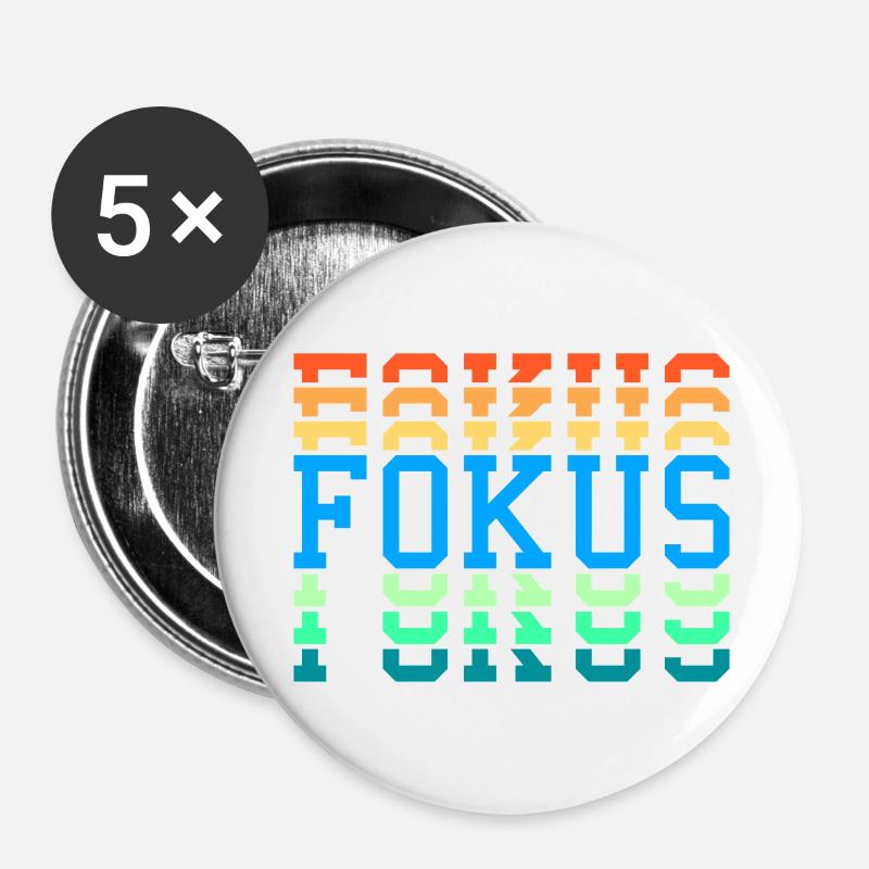 Focus - Buttons large 2.2''/56 mm (5-pack) - white