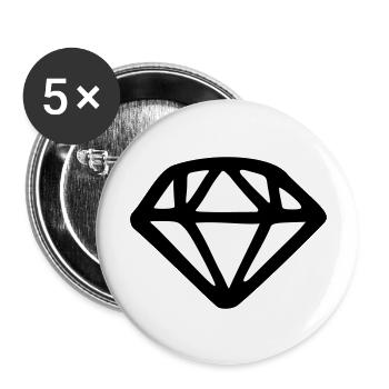 oxy2My - Lot de 5 grands badges (56 mm) - blanc - Devant