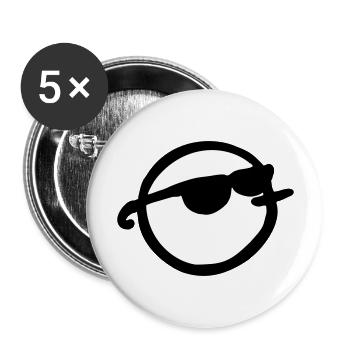 Sunglasses man - Lot de 5 grands badges (56 mm) - blanc - Devant