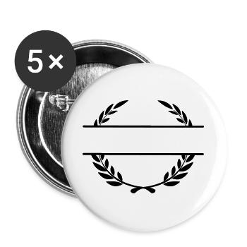 Bannière de nom Lauwerkrans - Lot de 5 grands badges (56 mm) - blanc - Devant